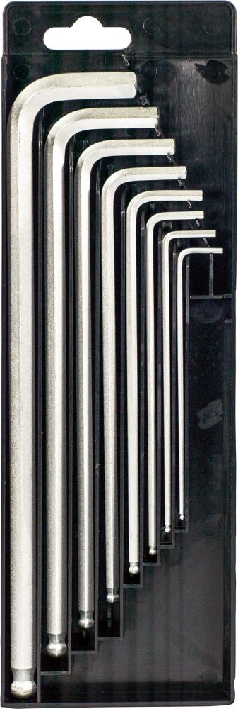 Produktbild Fortis  Winkelschraubendrehersatz 6kant lang mit Kugelkopf 8 Teile