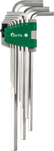 Produktbild Fortis  Winkelschraubendreher Clip sechskant lang 9 Teile