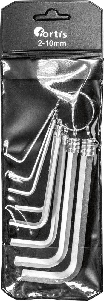 Produktbild Fortis  Winkelschraubendrehersatz für 6kant 2-10 mm 9 Teile