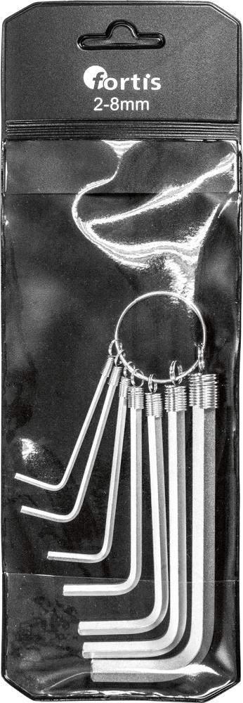Produktbild Fortis  Winkelschraubendrehersatz für 6kant 2-8 mm 7 Teile