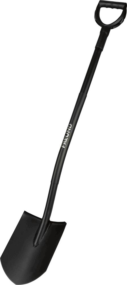 Produktbild Freund Victoria Gärtnerspaten spitze Form Stahlstiel Ergoline schwarz