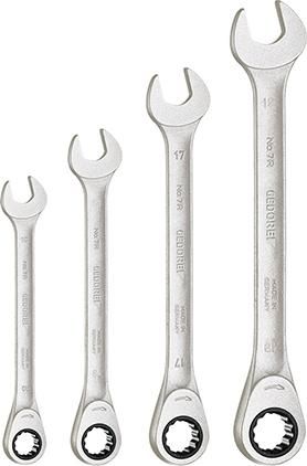 Produktbild GEDORE Ratschenschlüssel Satz gerade 8 bis 19 mm 4 teilig in Tasche
