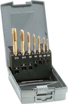 Produktbild GÜHRING Maschinengewindebohrer Set DIN371/376 HSSE TiN Form B M3-12