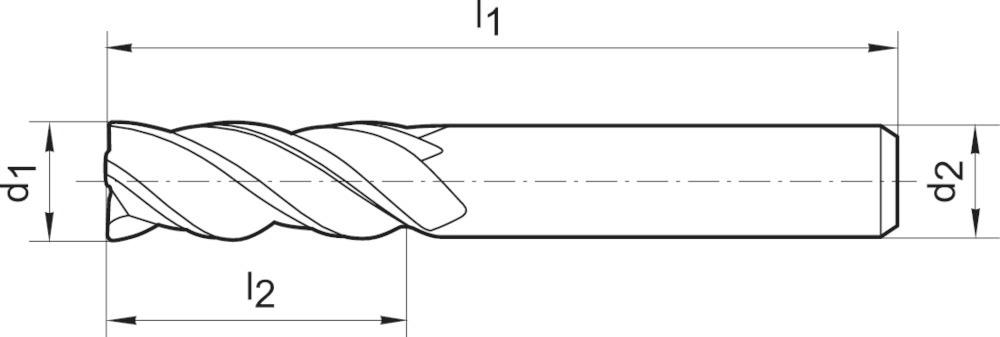 Produktbild Gühring Ratiofräser lang DIN6527 VHM FIRE Z4 Schaft HA 18mm bild 13