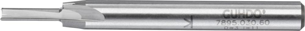 Produktbild Guhdo HW Dichtungs Nutfräser Z2 Durchmesser 3 mm Länge 60 mm bild 1