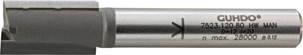 Produktbild Guhdo HW Nutfräser Durchmesser 24 mm Nutzlänge 16 mm Länge 70 mm S8 bild 1