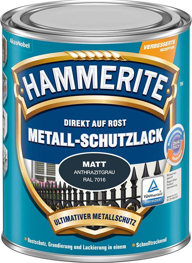 Produktbild Hammerite Metallschutzlack anthrazitgrau matt 750 ml