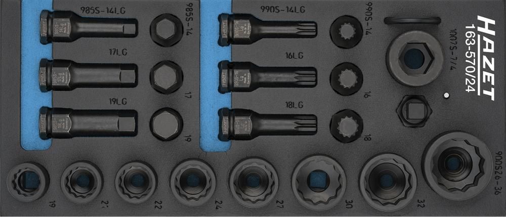 Produktbild Hazet Werkzeugmodul Impact Kraft Steckschlüssel 163-570/24