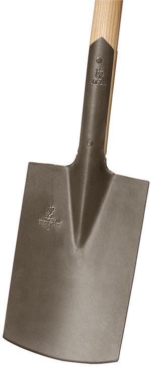 Produktbild Idealspaten Bauspaten Gärtner Form Größe 2 mit Knopfstiel und Trittschutz