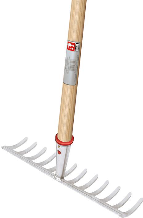 Produktbild Idealspaten Gartenrechen 14 Zinken Arbeitsbreite 360 mm mit Stiel