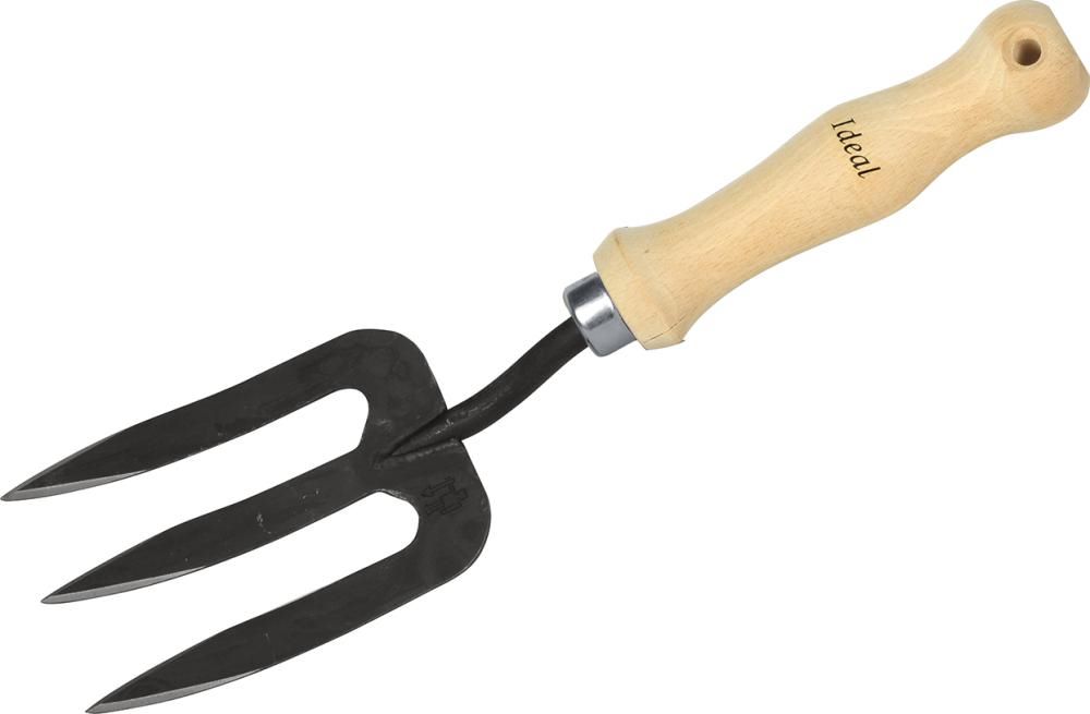 Produktbild Idealspaten Handgabel 3 Zinken Buchenstiel 15,5 cm