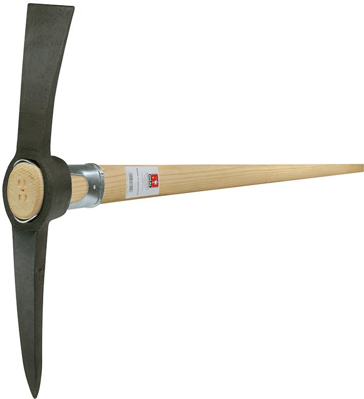 Produktbild Idealspaten Kreuzhacke Stahl schwarz lackiert 1,5 kg mit Stiel
