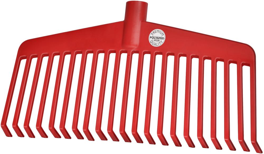 Produktbild Idealspaten Laubbesen Nylon rot 21 Zinken Arbeitsbreite 38 cm