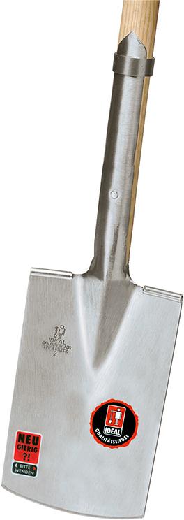 Produktbild Idealspaten Rodespaten Größe 2 mit T-Stiel und Trittschutz