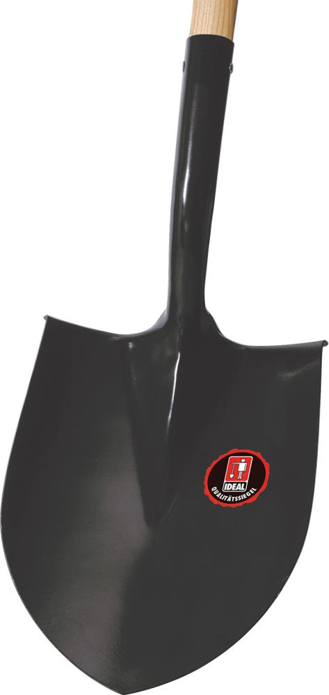 Produktbild Idealspaten Spatenschaufel schwarz groß Größe 2 mit Stiel