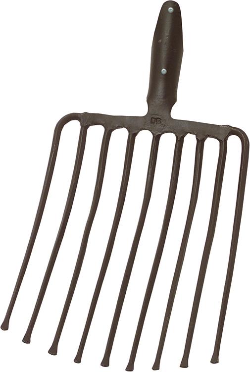 Produktbild Idealspaten Steingabel 9 Zinken schwarz Federdülle