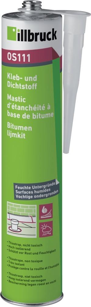 Produktbild Illbruck Klebdichtstoff OS111 bitumiös schwarz Kartusche mit 310 ml
