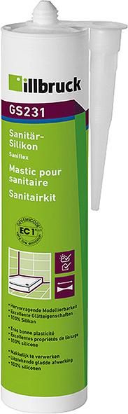 Produktbild Illbruck Silikondichtstoff Sanitär GS231 weiß Kartusche mit 310 ml