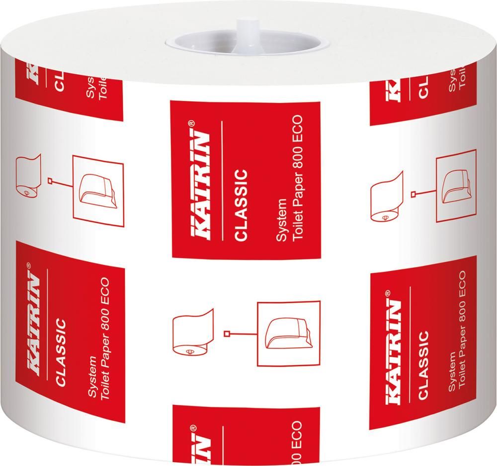 Produktbild Katrin Toilettenpapier Classic System ECO 2-lagig Tissue weiß Karton mit 36 Rollen