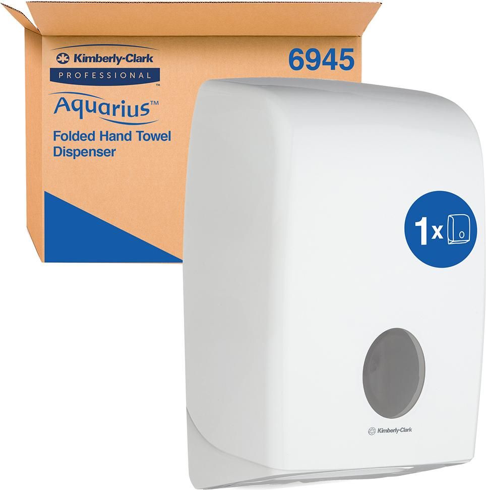 Produktbild Kimberly-Clark Handtuchspender Aquarius 6945 Kunststoff weiß