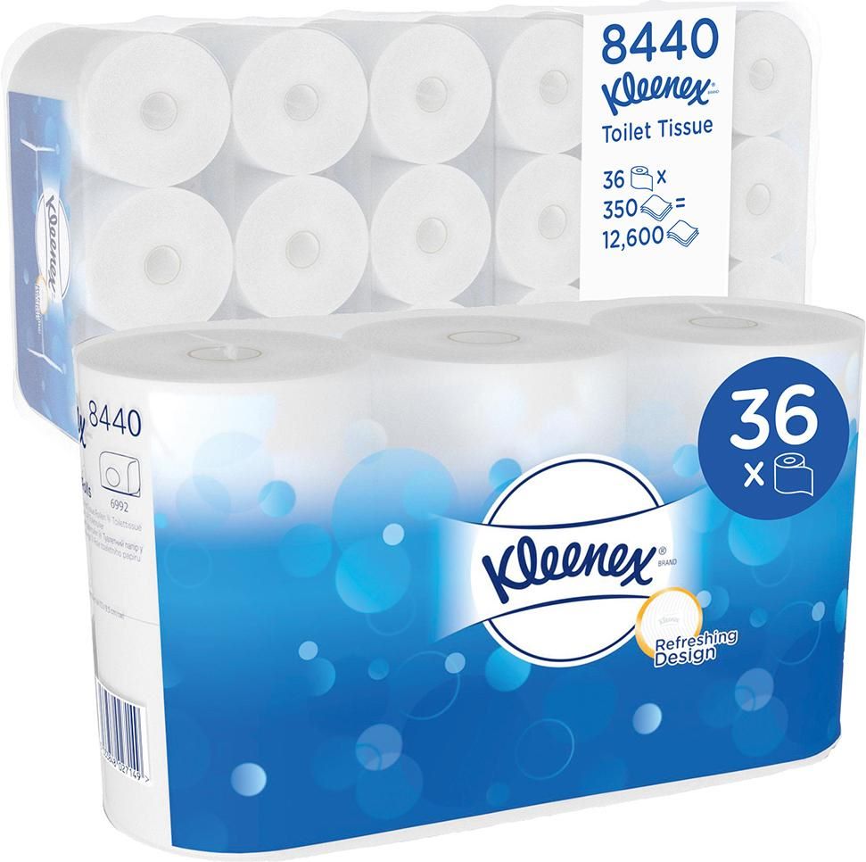 Produktbild Kimberly-Clark Toilettenpapier Standard weiß 2 lagig 95 mm breit Rolle mit 7,2 Meter bild 2