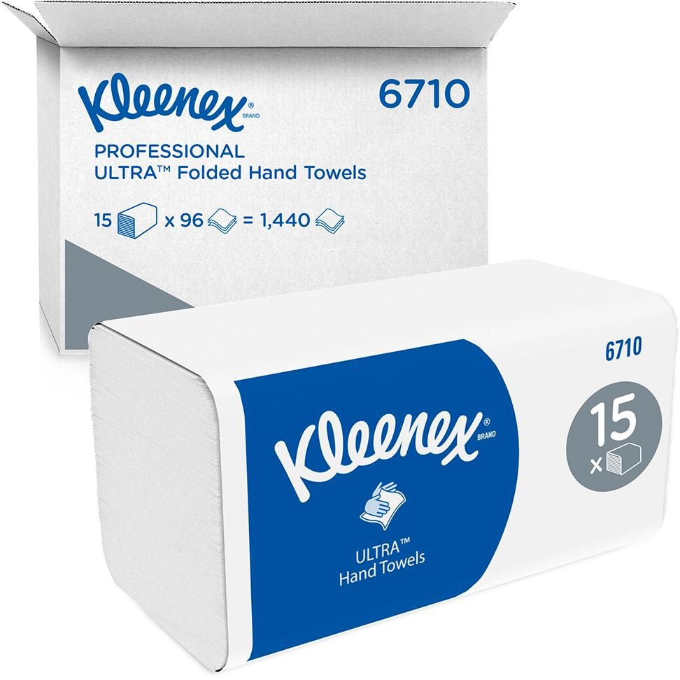 Produktbild Kimberly-Clark Falthandtücher Ultra weiß 318 x 215 mm 3 lagig Pack mit 96 Tücher