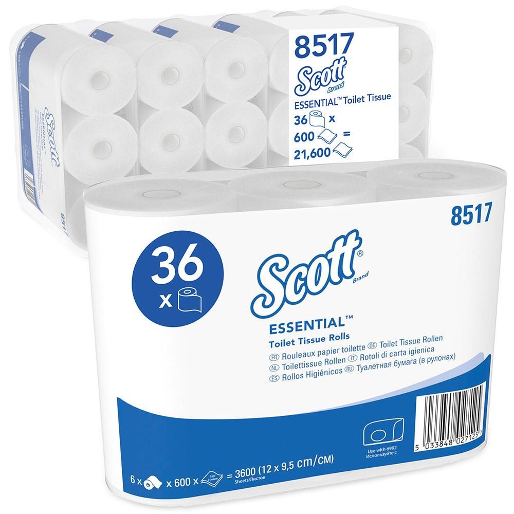 Produktbild Kimberly-Clark Toilettenpapier Essential Standard weiß Breite 95 mm Rolle mit 5 Meter