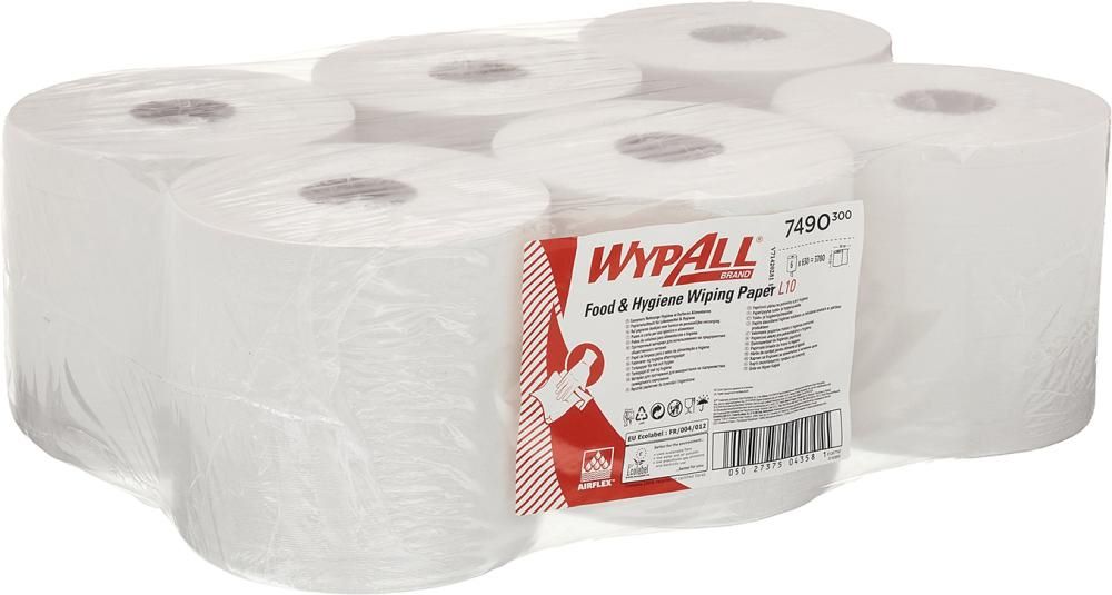 Produktbild Kimberly-Clark Papierwischtuch WypAll L10 weiß 380 x 185 mm Rolle mit 239,4 Meter