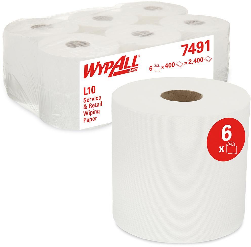 Produktbild Kimberly-Clark Papierwischtuch WypAll L10 Control weiß Rolle mit 152 Meter