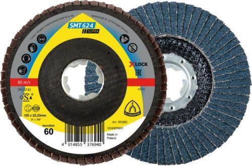 Produktbild Klingspor Fächerschleifscheibe X-LOCK 125 mm K 40 gewölbt SMT 624