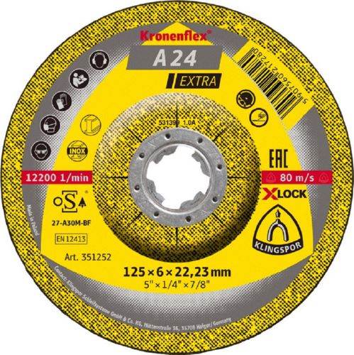 Produktbild Klingspor Schruppscheibe A24EX X-LOCK 115 x 6 mm gekröpft