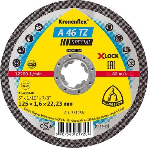 Produktbild Klingspor Trennscheibe A60TZ X-LOCK 115 x 1,6 mm gerade
