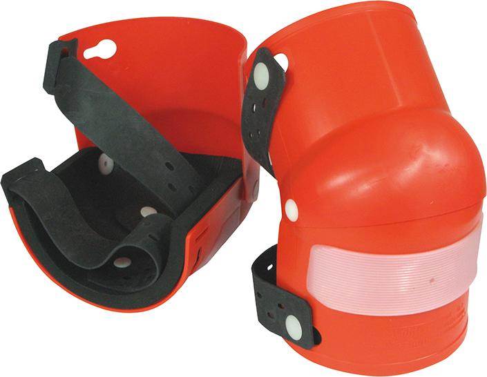 Produktbild Knieschoner mit Gelenk PVC Hartschale orange
