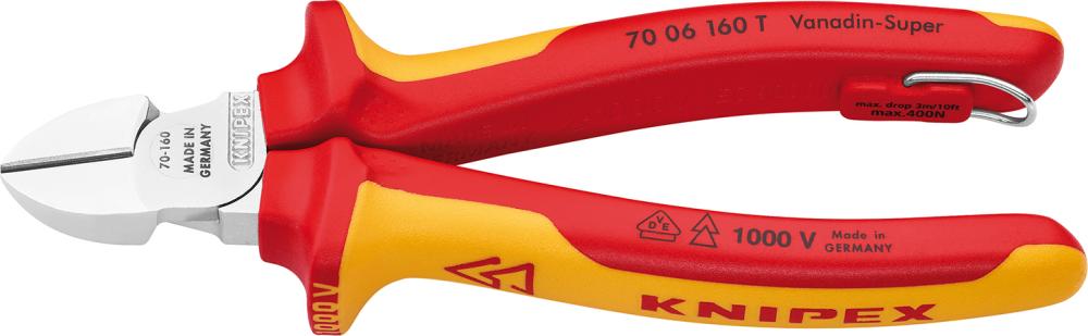 Produktbild Knipex Seitenschneider VDE mit Mehrkomponenten Griffen 160 mm