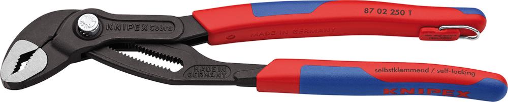 Produktbild Knipex Wasserpumpenzange Cobra poliert mit Öse und 250 mm 2K