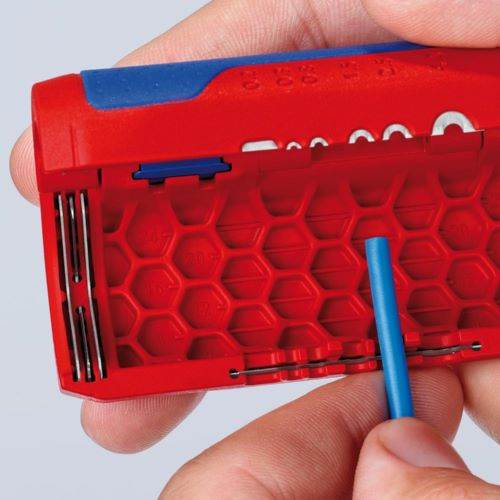 Produktbild Knipex Wellenrohrschneider 902202SB TwistCut mit Abisoliermesser bild 2