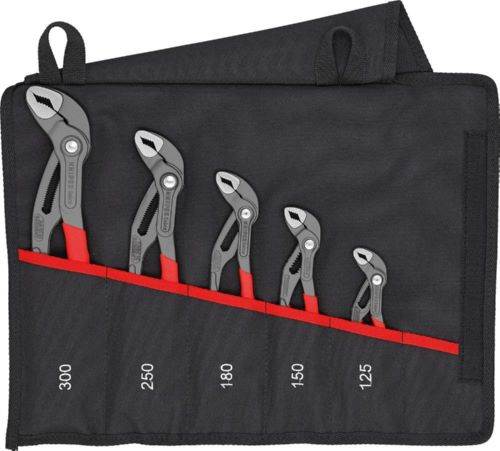 Produktbild Knipex Wasserpumpen Zangen Set Cobra 001955S5 in Rolltasche 5 Teile