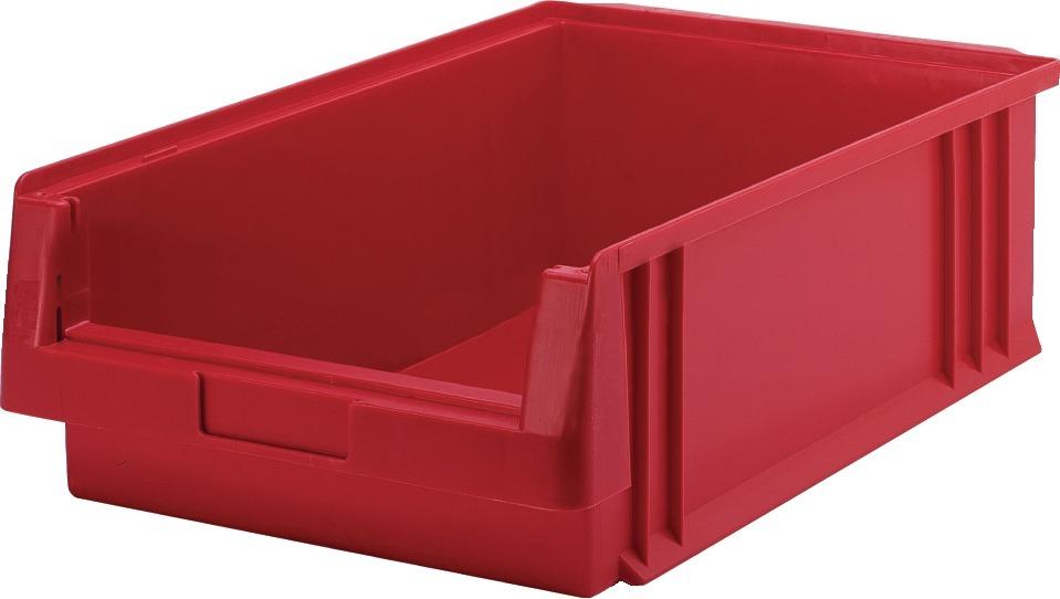 Produktbild Lakape Sichtlagerkasten PLK 1C rot 500/465x315x150 mm