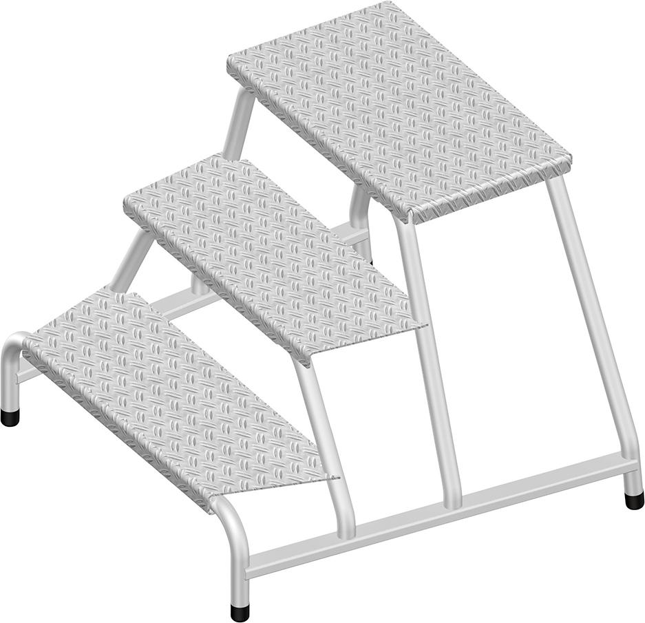 Produktbild Layher Maschinentritt 3 Stufen Standhöhe 0,60 m