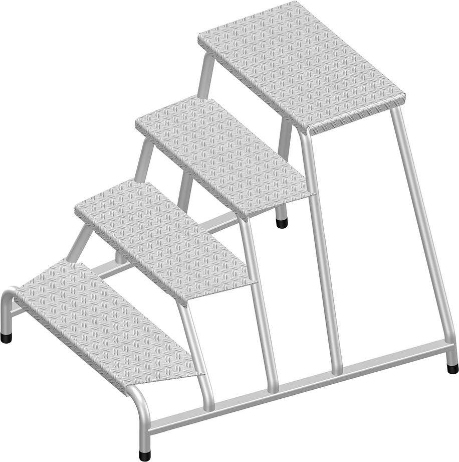 Produktbild Layher Maschinentritt 4 Stufen Standhöhe 0,80 m