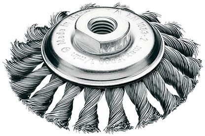 Produktbild Lessmann Kegelbürste Stahldraht 100 x 12 mm gezopft 0,5 mm