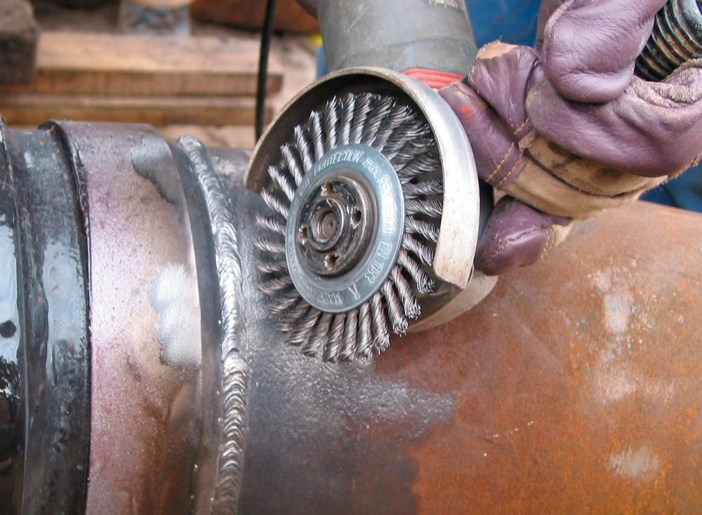 Produktbild Lessmann Rundbürste schmal Pipelinebürste Stahldraht 125 x 6 mm gezopft 0,5 mm bild 2