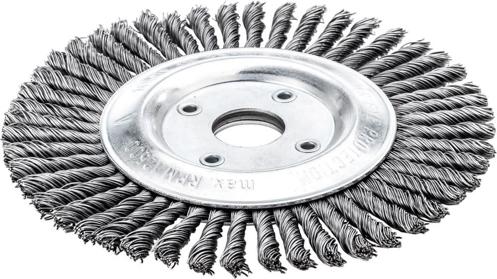 Produktbild Lessmann Rundbürste schmal Stahldraht 178 x 6 mm gezopft 0,5 mm