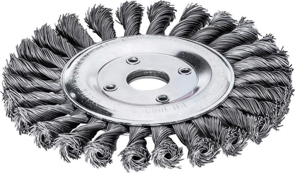 Produktbild Lessmann Rundbürste Stahldraht 115 x 12 mm gezopft 0,5 mm