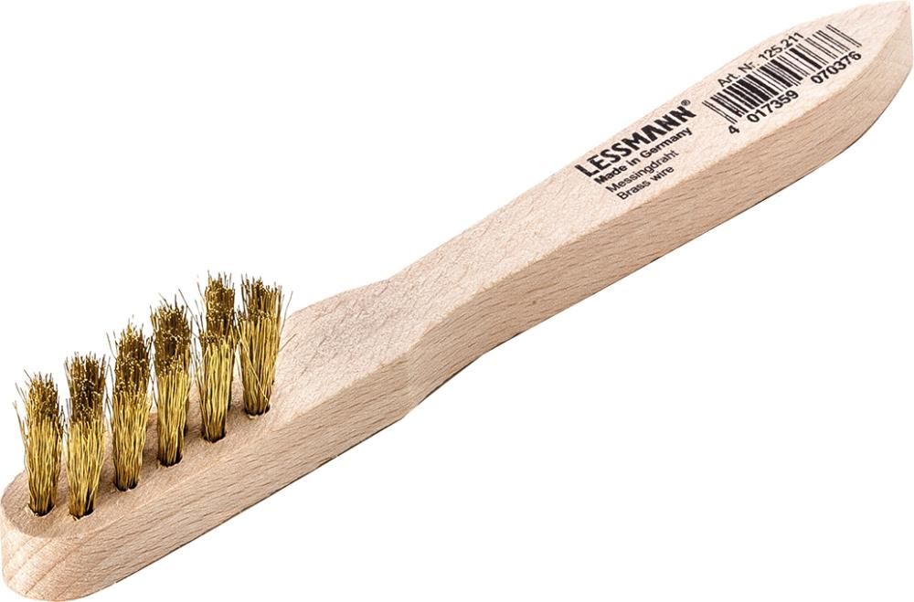 Produktbild Lessmann Zündkerzenbürste Messing gewellt 0,15 x 150 mm