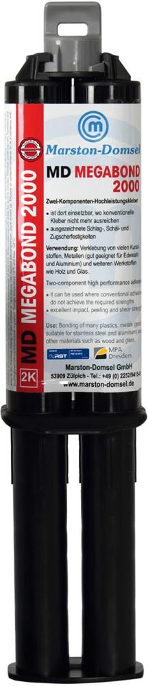 Produktbild Marston Domsel Hochleistungskleber MD-Megabond 2000 1:1 Doppelspritze mit 50 g