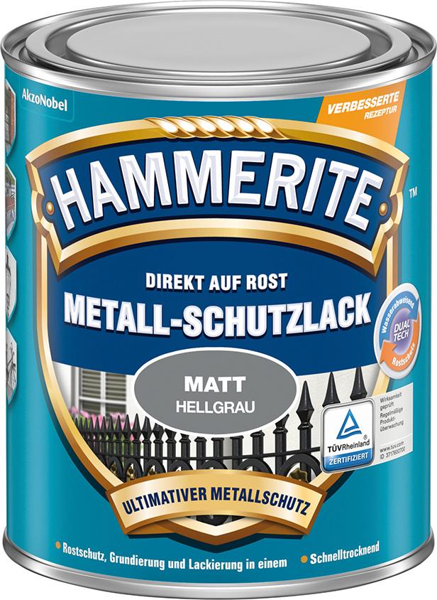 Produktbild Hammerite Metallschutzlack hellgrau matt 750 ml