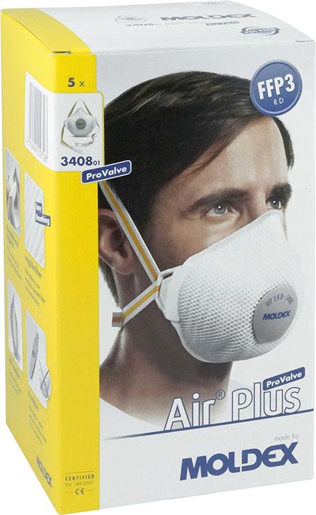 Produktbild Moldex Atemschutzmaske Air Plus Pro Valve 3408 mit Klimaventil FFP3RD bild 2