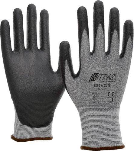 Produktbild Nitras Schnittschutzhandschuhe Nitras Cut 3 Größe 10 grau schwarz