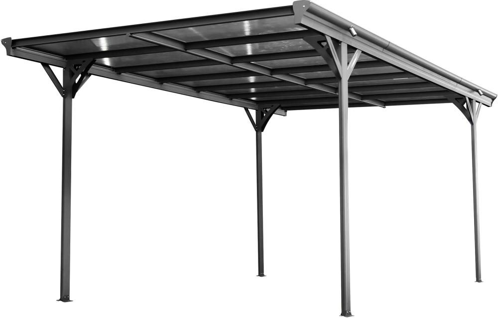 Produktbild Carport mit Flachdach 4 Pfosten 305 x 503 x 207/232 cm